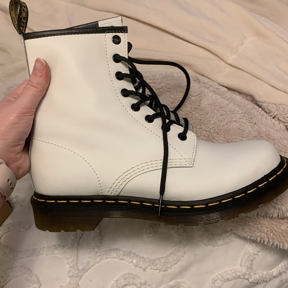 White Dr. Martens Boots - Picture 2 of 7